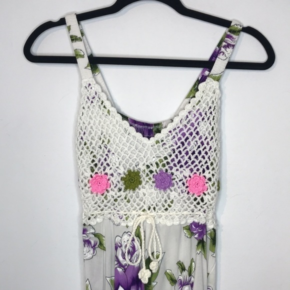 Floral knit handmade dress - Picture 2 of 9